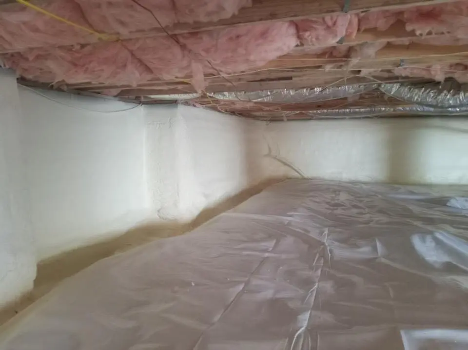 Crawl space encapsulation with closed-cell spray foam for Spray Foam Roofing in Piney Green